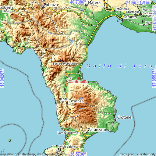 Topographic map of Cantinella