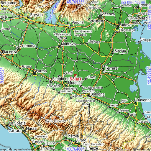 Topographic map of Solara
