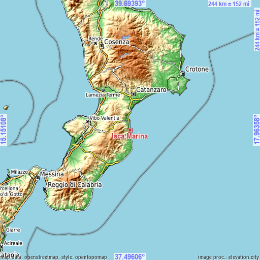 Topographic map of Isca Marina