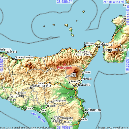 Topographic map of Petrosino