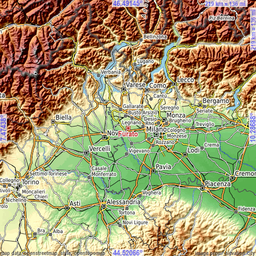 Topographic map of Furato