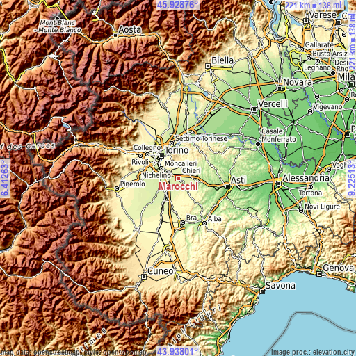 Topographic map of Marocchi