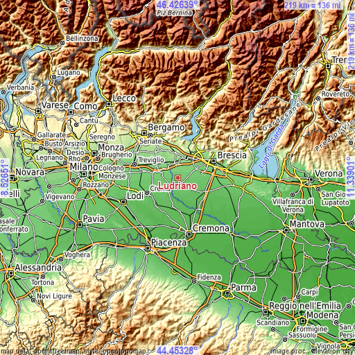 Topographic map of Ludriano