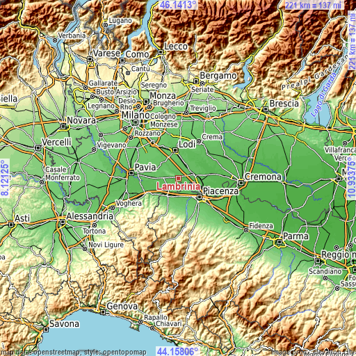 Topographic map of Lambrinia