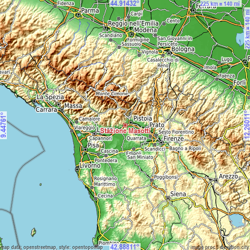Topographic map of Stazione Masotti
