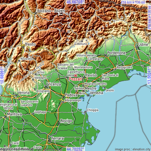 Topographic map of Pezzan
