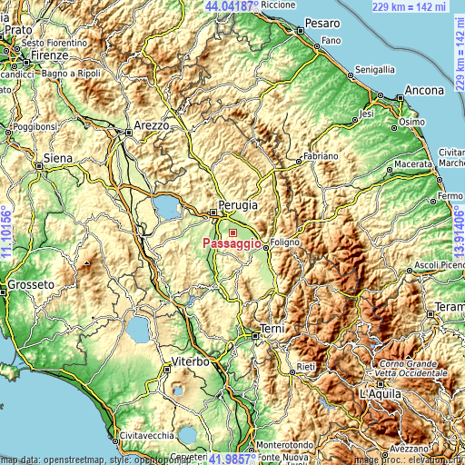 Topographic map of Passaggio