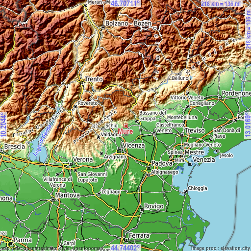 Topographic map of Mure