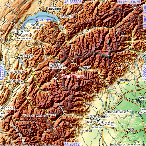 Topographic map of Plan d'Introd