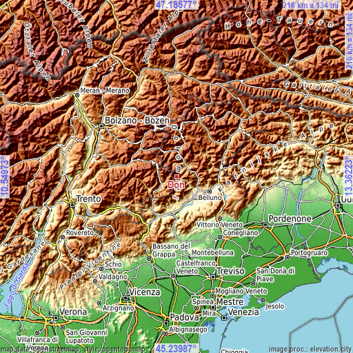 Topographic map of Don