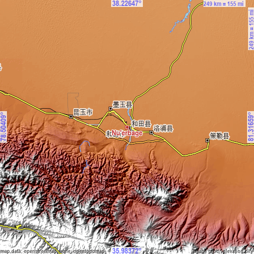 Topographic map of Nu’erbage