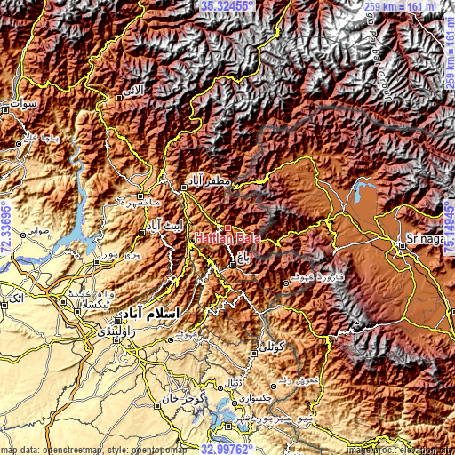 Topographic map of Hattian Bala