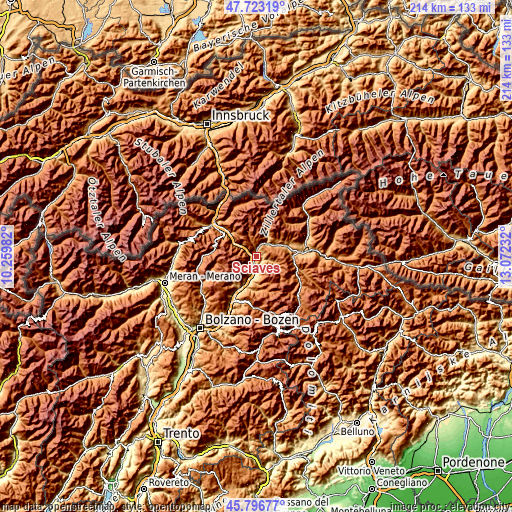 Topographic map of Sciaves