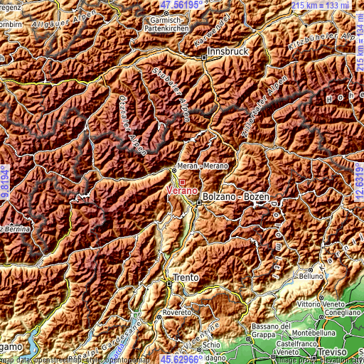 Topographic map of Verano