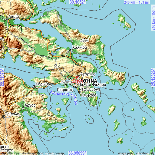 Topographic map of Zefyri