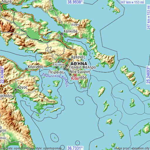 Topographic map of Kítsi