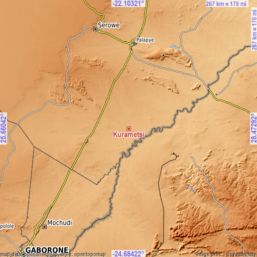 Topographic map of Kurametsi