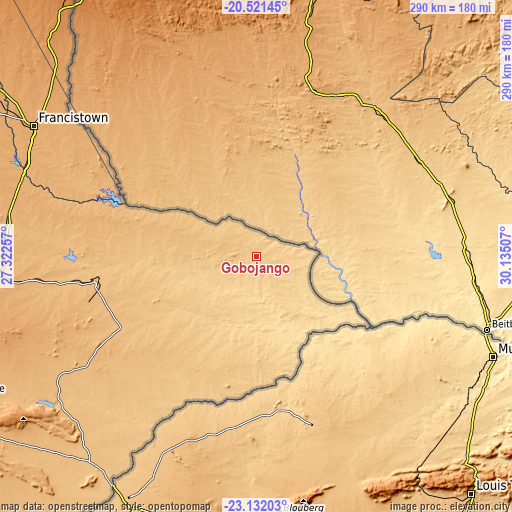 Topographic map of Gobojango