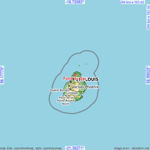 Topographic map of Fond du Sac