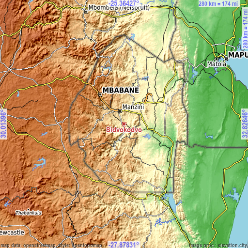 Topographic map of Sidvokodvo