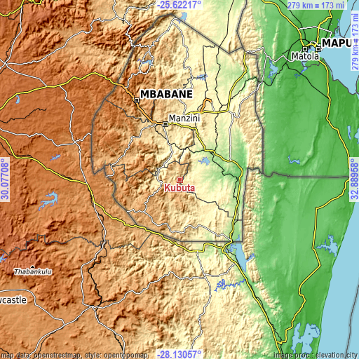 Topographic map of Kubuta