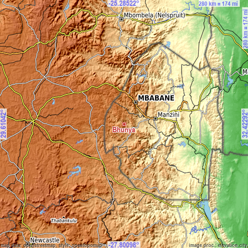 Topographic map of Bhunya