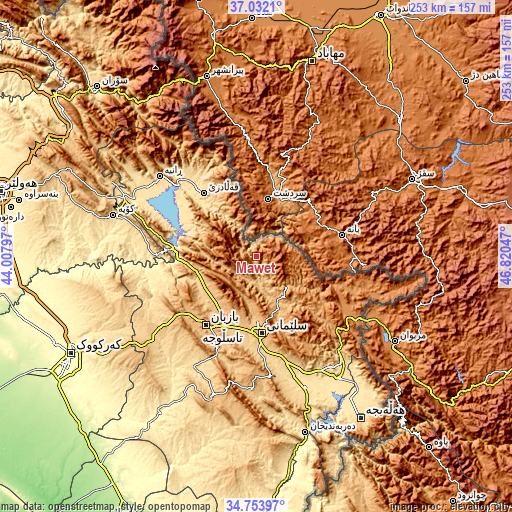 Topographic map of Mawet