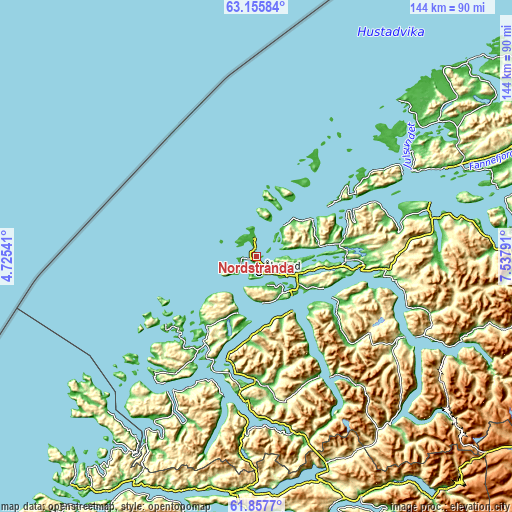 Topographic map of Nordstranda