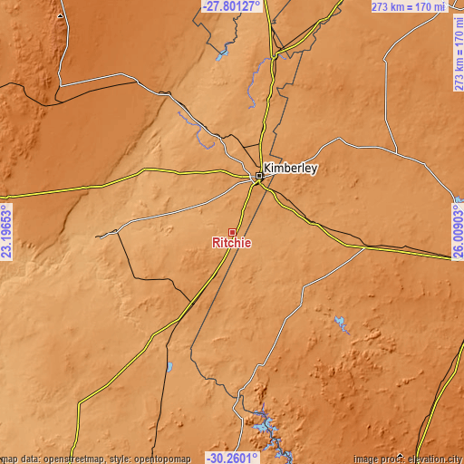 Topographic map of Ritchie