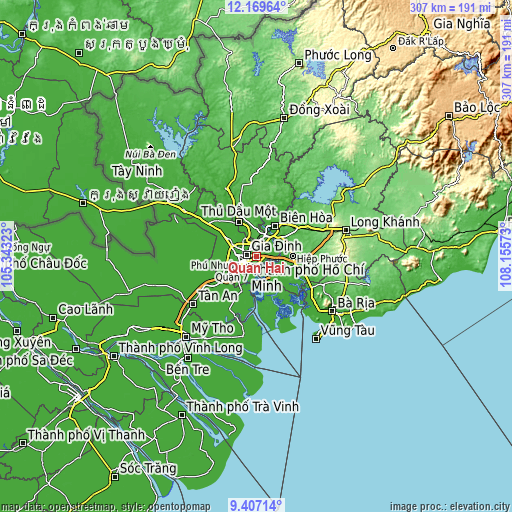 Topographic map of Quận Hai