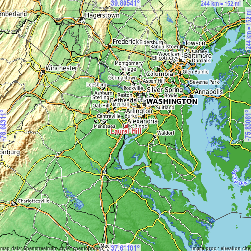 Topographic map of Laurel Hill