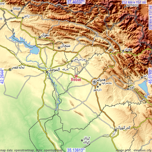 Topographic map of Xebat