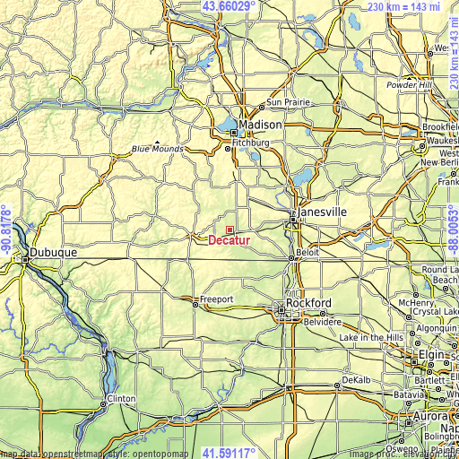 Topographic map of Decatur