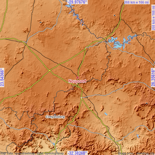 Topographic map of Noupoort