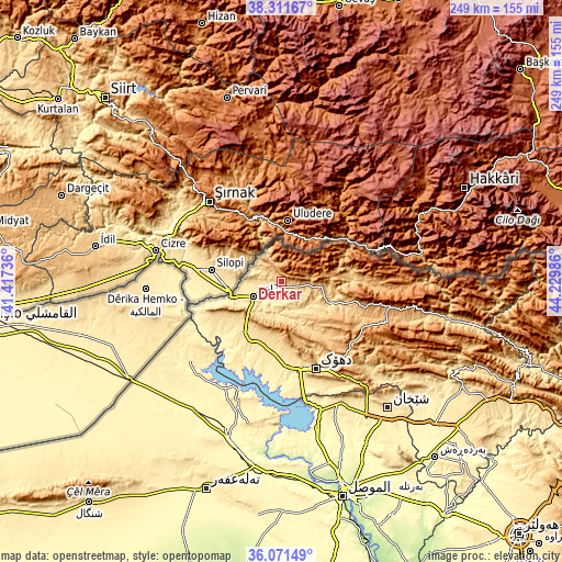 Topographic map of Derkar