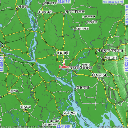 Topographic map of Paltan