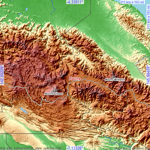 Topographic map of Rauna