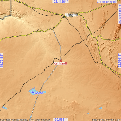 Topographic map of Kenhardt