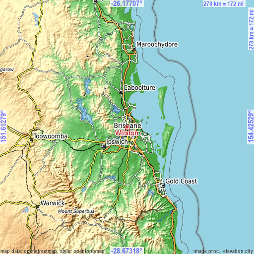 Topographic map of Wilston