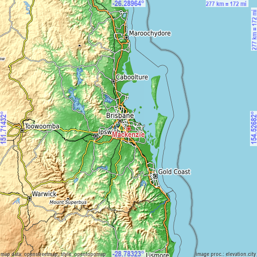 Topographic map of Mackenzie