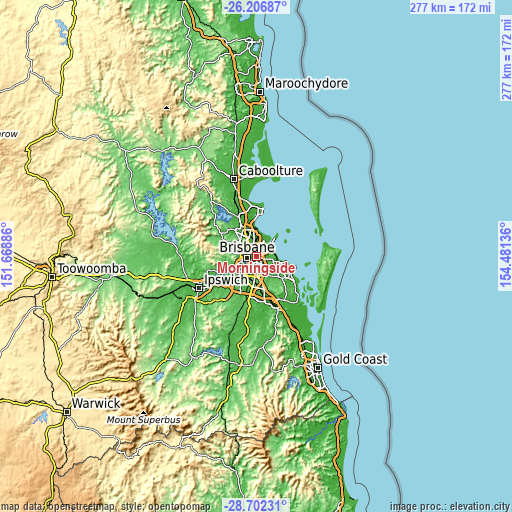 Topographic map of Morningside