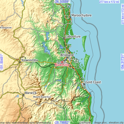 Topographic map of Riverhills