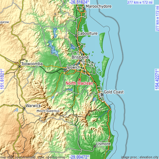 Topographic map of North Maclean