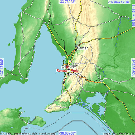 Topographic map of Renown Park